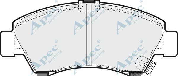 APEC BRAKING Комплект тормозных колодок, дисковый тормоз PAD816